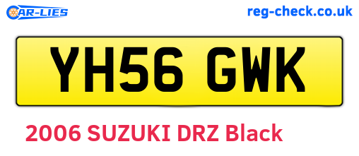 YH56GWK are the vehicle registration plates.