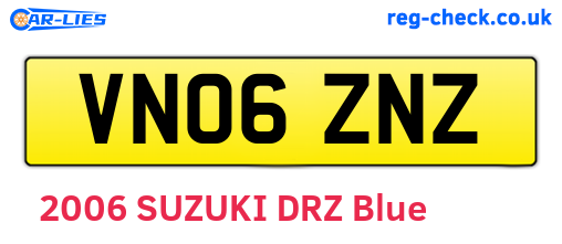 VN06ZNZ are the vehicle registration plates.