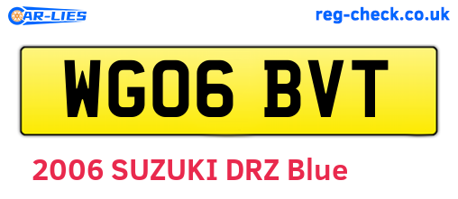 WG06BVT are the vehicle registration plates.