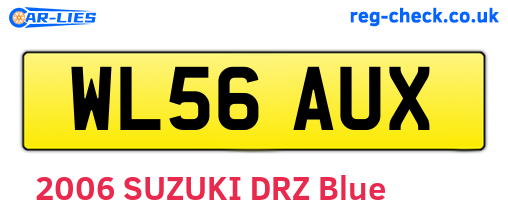 WL56AUX are the vehicle registration plates.
