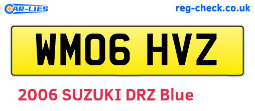 WM06HVZ are the vehicle registration plates.