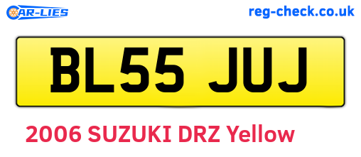 BL55JUJ are the vehicle registration plates.