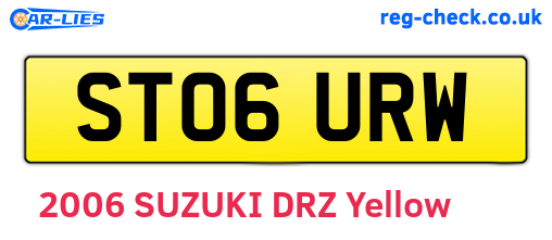 ST06URW are the vehicle registration plates.