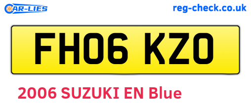 FH06KZO are the vehicle registration plates.