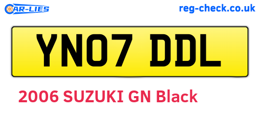 YN07DDL are the vehicle registration plates.