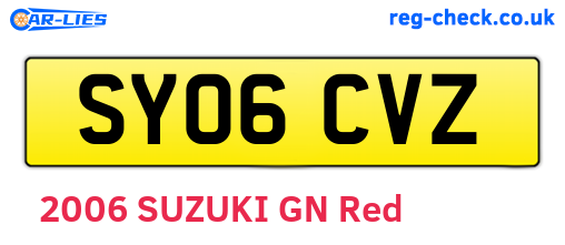 SY06CVZ are the vehicle registration plates.