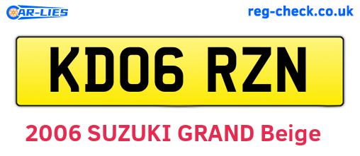 KD06RZN are the vehicle registration plates.