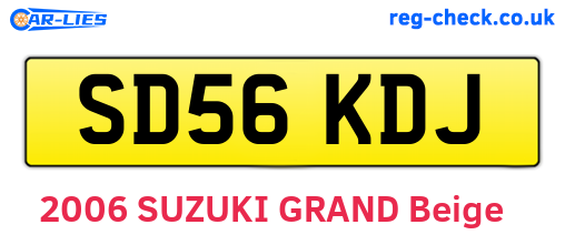 SD56KDJ are the vehicle registration plates.
