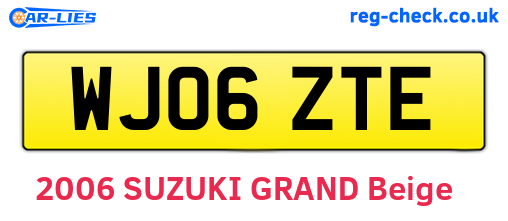 WJ06ZTE are the vehicle registration plates.