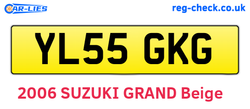 YL55GKG are the vehicle registration plates.