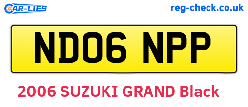 ND06NPP are the vehicle registration plates.