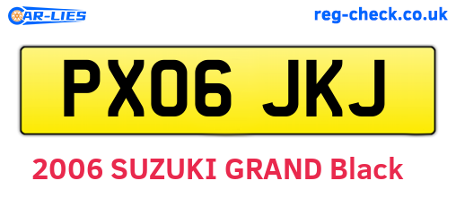 PX06JKJ are the vehicle registration plates.