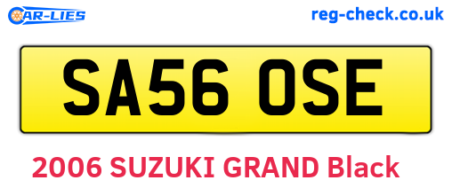 SA56OSE are the vehicle registration plates.