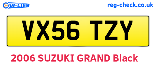 VX56TZY are the vehicle registration plates.