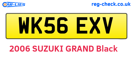 WK56EXV are the vehicle registration plates.