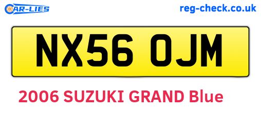 NX56OJM are the vehicle registration plates.