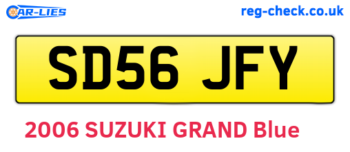SD56JFY are the vehicle registration plates.