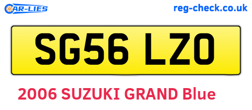 SG56LZO are the vehicle registration plates.