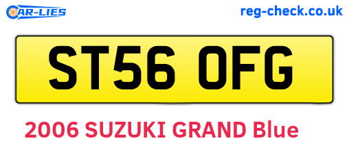 ST56OFG are the vehicle registration plates.