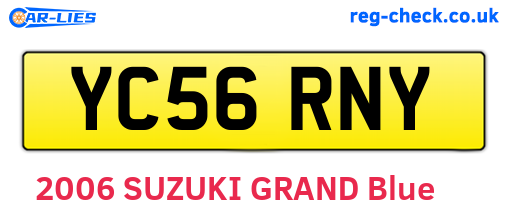 YC56RNY are the vehicle registration plates.