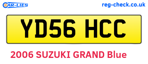 YD56HCC are the vehicle registration plates.