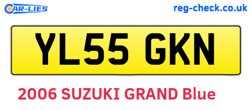 YL55GKN are the vehicle registration plates.