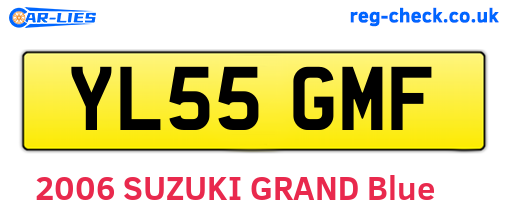 YL55GMF are the vehicle registration plates.