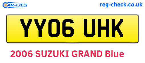 YY06UHK are the vehicle registration plates.