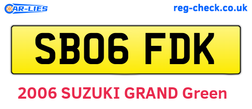 SB06FDK are the vehicle registration plates.