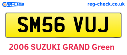 SM56VUJ are the vehicle registration plates.