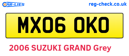 MX06OKO are the vehicle registration plates.