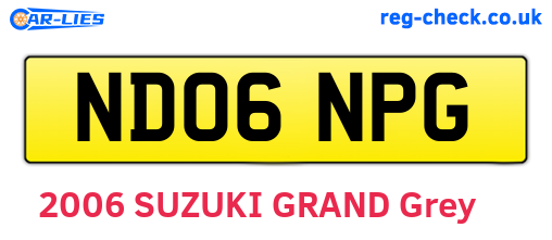 ND06NPG are the vehicle registration plates.