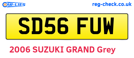 SD56FUW are the vehicle registration plates.