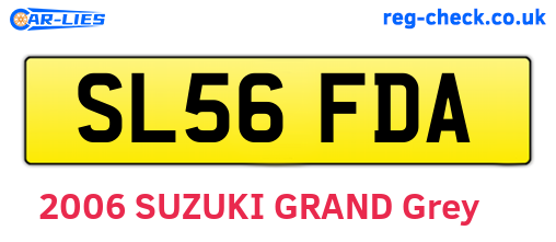 SL56FDA are the vehicle registration plates.
