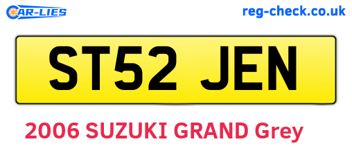 ST52JEN are the vehicle registration plates.