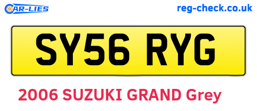 SY56RYG are the vehicle registration plates.