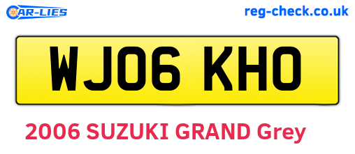 WJ06KHO are the vehicle registration plates.