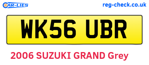WK56UBR are the vehicle registration plates.