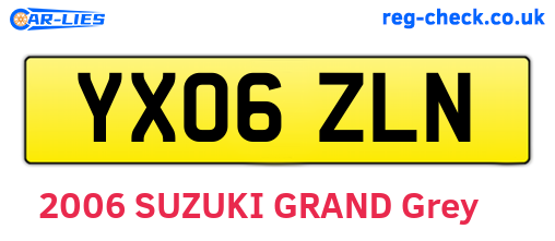YX06ZLN are the vehicle registration plates.