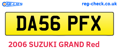 DA56PFX are the vehicle registration plates.