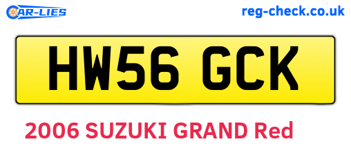 HW56GCK are the vehicle registration plates.
