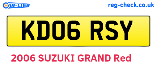 KD06RSY are the vehicle registration plates.
