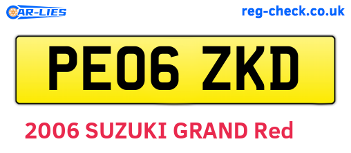 PE06ZKD are the vehicle registration plates.