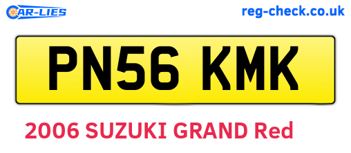 PN56KMK are the vehicle registration plates.