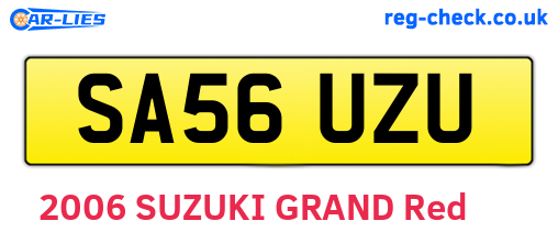 SA56UZU are the vehicle registration plates.