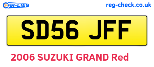 SD56JFF are the vehicle registration plates.