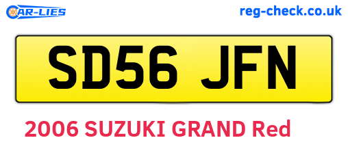 SD56JFN are the vehicle registration plates.
