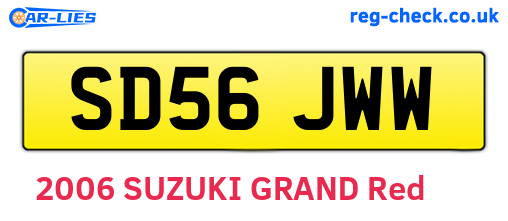 SD56JWW are the vehicle registration plates.