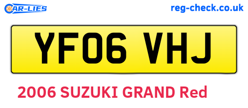 YF06VHJ are the vehicle registration plates.