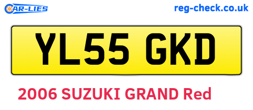 YL55GKD are the vehicle registration plates.